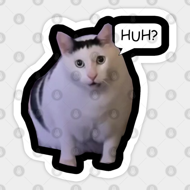 Huh Cat Meme Sticker by LaroyaloTees